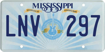 MS license plate LNV297