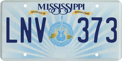 MS license plate LNV373