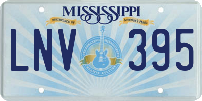 MS license plate LNV395