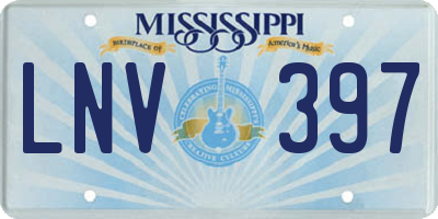 MS license plate LNV397