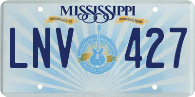MS license plate LNV427
