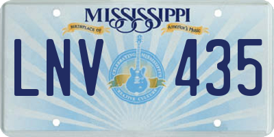 MS license plate LNV435