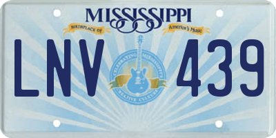 MS license plate LNV439