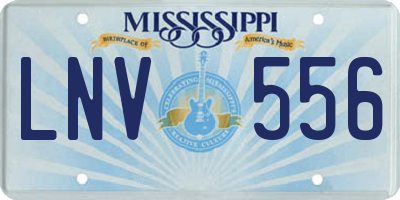 MS license plate LNV556