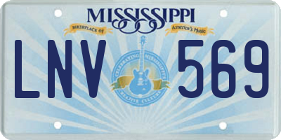 MS license plate LNV569