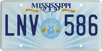 MS license plate LNV586