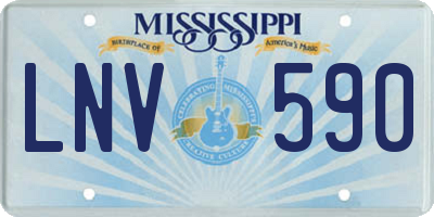 MS license plate LNV590