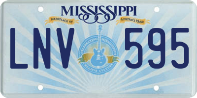 MS license plate LNV595