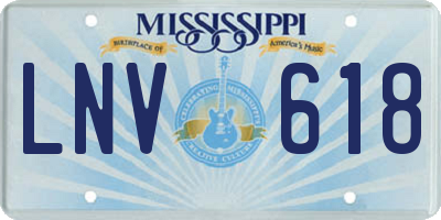 MS license plate LNV618