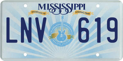 MS license plate LNV619