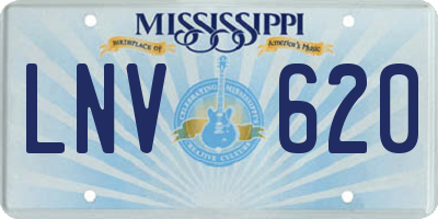 MS license plate LNV620