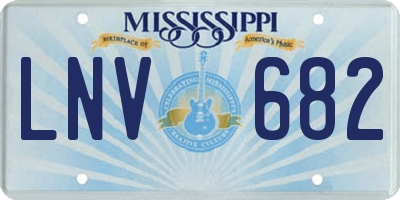 MS license plate LNV682