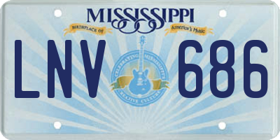 MS license plate LNV686