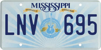 MS license plate LNV695
