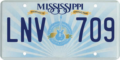 MS license plate LNV709