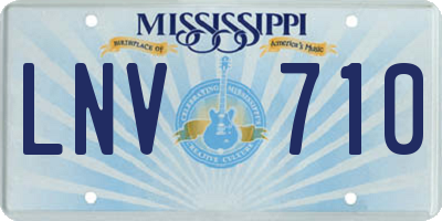 MS license plate LNV710