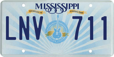 MS license plate LNV711