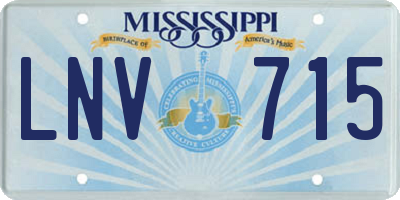 MS license plate LNV715