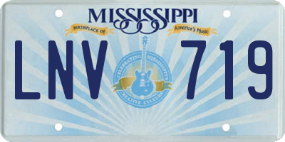 MS license plate LNV719