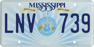 MS license plate LNV739