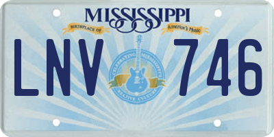 MS license plate LNV746