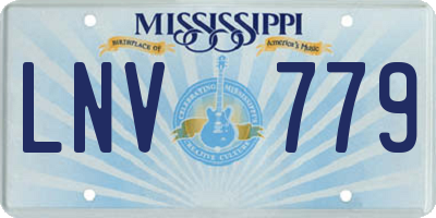 MS license plate LNV779