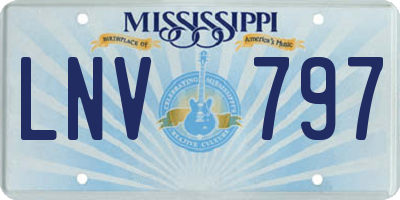 MS license plate LNV797