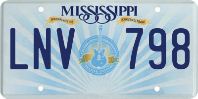 MS license plate LNV798