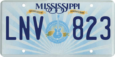MS license plate LNV823