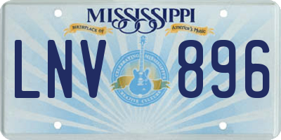 MS license plate LNV896