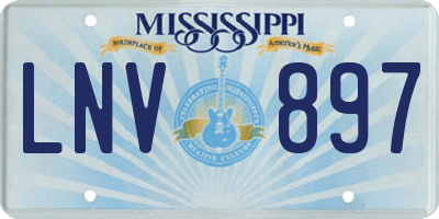 MS license plate LNV897