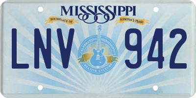MS license plate LNV942