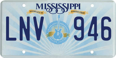MS license plate LNV946