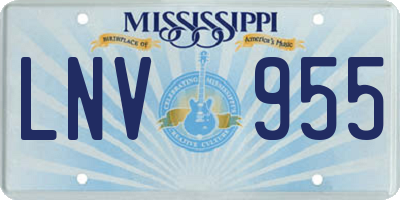 MS license plate LNV955