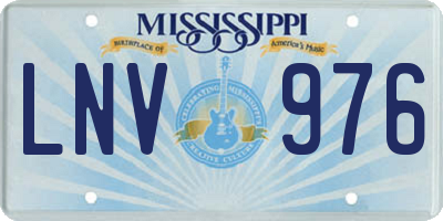 MS license plate LNV976