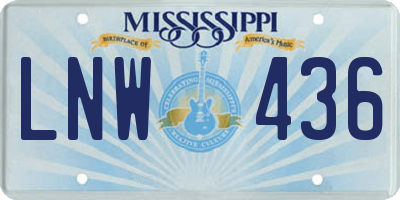MS license plate LNW436