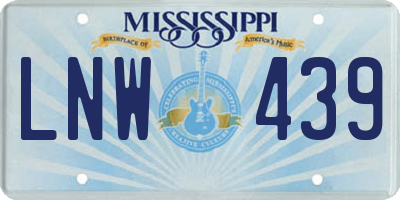 MS license plate LNW439