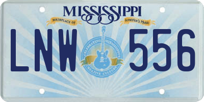 MS license plate LNW556