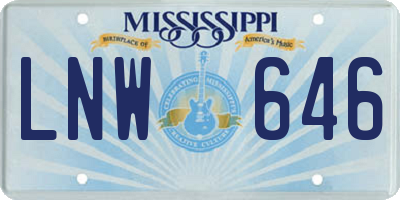 MS license plate LNW646