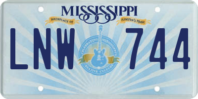 MS license plate LNW744
