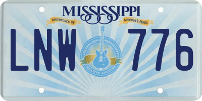 MS license plate LNW776