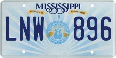 MS license plate LNW896