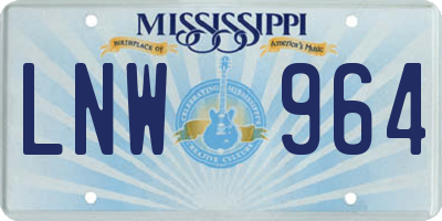 MS license plate LNW964