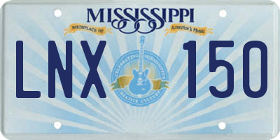 MS license plate LNX150