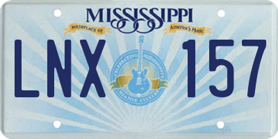MS license plate LNX157