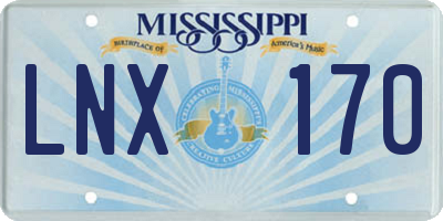 MS license plate LNX170