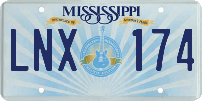 MS license plate LNX174