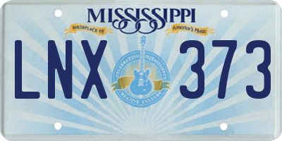MS license plate LNX373