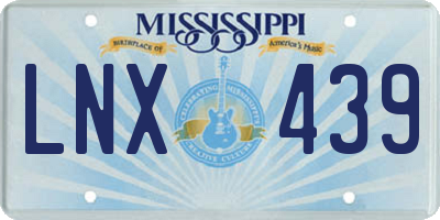 MS license plate LNX439