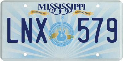 MS license plate LNX579